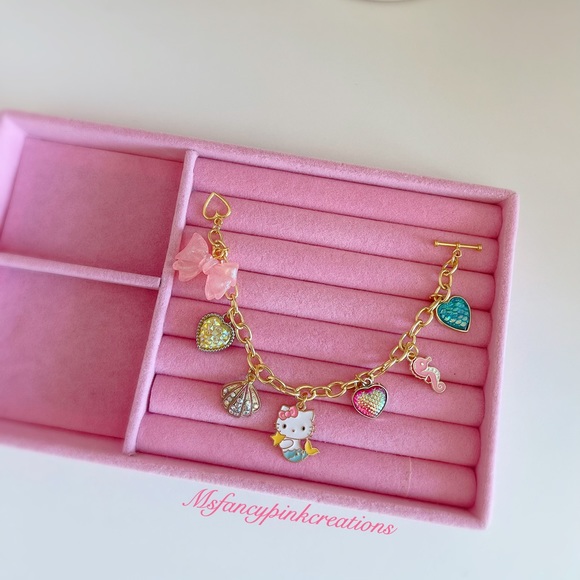 Hello Kitty Mermaid Gold Plated Charm Bracelet - Picture 3 of 4